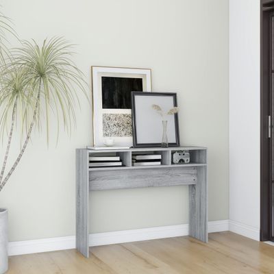 vidaXL Konzolový stolík sivý dub sonoma 105x30x80 cm spracované drevo