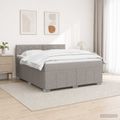 vidaXL Posteľ boxspring s matracom Sivohnedá 160 x 200 cm Látka