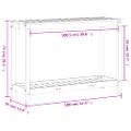 vidaXL Stôl na presádzanie a polica voskovohnedý 108x35x75 cm borovica