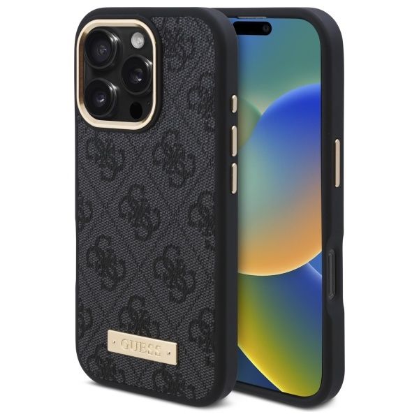 Guess GUHMP16XU4GPRK iPhone 16 Pro Max 6,9" black/black hardcase 4G Logo Plate MagSafe