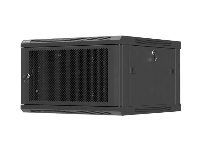 LANBERG NÁSTENNÁ INŠTALAČNÁ SKRIŇA 19'' 6U 600X600 ČIERNE PERFOROVANÉ DVERE (PLOCHÉ BALENIE)