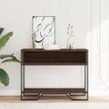 vidaXL Konzolový stolík hnedý dub 100x35x74,5 cm kompozitné drevo