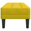 vidaXL lavička s vankúšom Žltá 113 x 57 x 39 cm Zamat