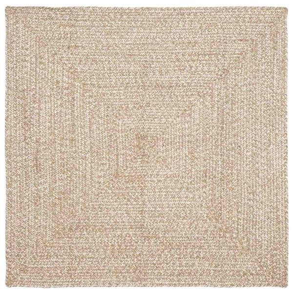 vidaXL Kusové koberce Prírodná a biela 120 x 120 cm Juta