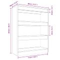 vidaXL Skriňa na knihy/priehradka biela 80x30x103 cm spracované drevo