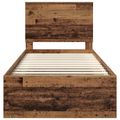 vidaXL Rám postele Staré drevo 90 x 200 cm Masívne borovicové drevo