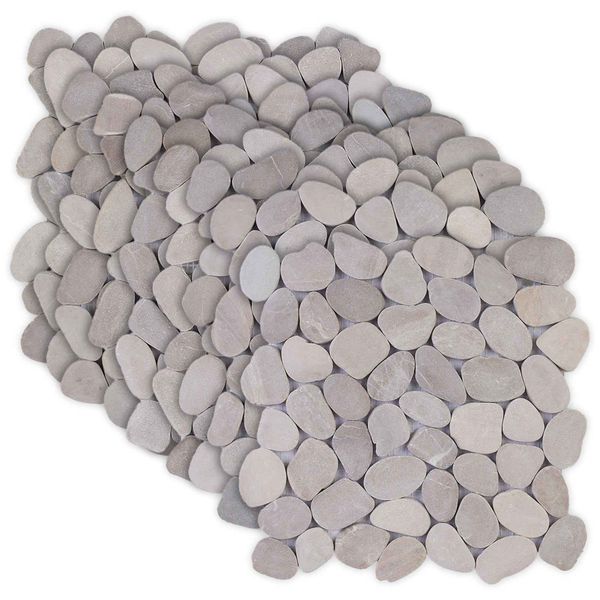 vidaXL Kamenné dlaždice Sivohnedá 30 x 30 cm Riečny štrk