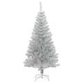 vidaXL Vianočný stromček Strieborná 120 cm PET