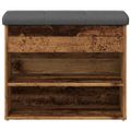 vidaXL Lavička na topánky Old Wood 62x32x50 cm Engineered Wood