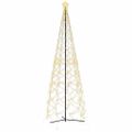 vidaXL Vianočný stromček zo šišky, teplá biela, 1400 LED diód, 160x500 cm