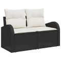 vidaXL Súprava záhradných pohoviek 7 ks Čierna Poly ratan