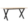 vidaXL Konferenčný stolík v tvare X 90x40x45 cm borovica a oceľ