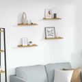 vidaXL Stenná polica Nástenná montáž 4 ks Béžová 40 x 9 x 3 cm