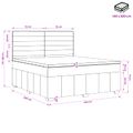 vidaXL Posteľ boxspring s matracom Tmavosivá 140 x 200 cm Látka