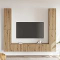 VidaXL 6 dielna súprava nástennej TV skrinky Artisan Oak