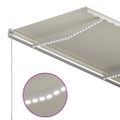 vidaXL Automatická markíza s LED a senzorom vetra 3,5x2,5 m krémová