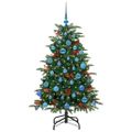 vidaXL Umelý vianočný stromček Zelená 150 cm PVC, kov a plast