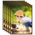 vidaXL Fotorámiky na stenu alebo stôl 5 ks bronzové 20x25 cm MDF