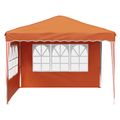 vidaXL Prístrešok na párty 288 x 288 x 245 cm Oranžová Oxfordská látka