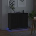 vidaXL LED komoda Čierny dub 90 x 32 x 75 cm Kompozitné drevo