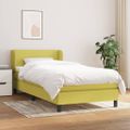 vidaXL Boxspring posteľ s matracom zelená 100x200 cm látka