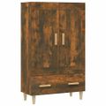 vidaXL Vysoká skrinka dymový dub 70x31x115 cm spracované drevo