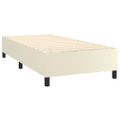 vidaXL Boxspring posteľ s matracom a LED krémová 100x200 cm umelá koža