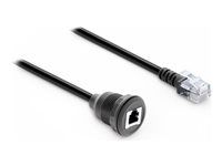 Delock - Predlžovací kábel k telefónu - RJ-12 (M) do RJ-12 (F) - 50 cm - 4 mm - čierna