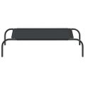 vidaXL Vyvýšená posteľ pre psa Black 90x50x20 cm Oxford Fabric Steel