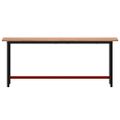 vidaXL Pracovný stôl 200x55x81,5 cm masívny buk a kov
