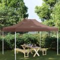 vidaXL Strecha na párty stan 4x3 m, hnedá 270 g/m²