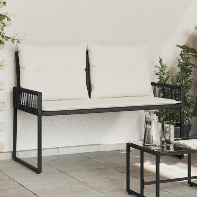 vidaXL Vonkajšia lavička 2 -Seater 4 ks 110 x 59 x 82 cm polyratan