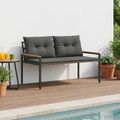 vidaXL Vonkajšia lavička 2 -Seater 116 x 67,5 x 72 cm polyratan