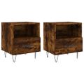 vidaXL Nočné stolíky 2 ks dymový dub 40x35x47,5 cm kompozitné drevo