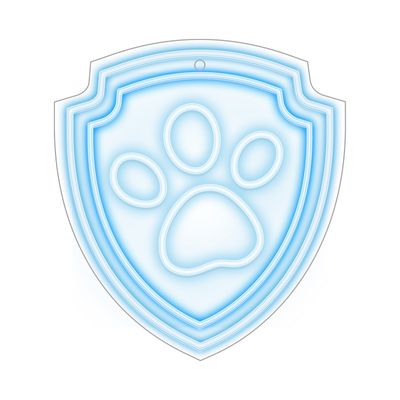 Hanging neon LED Paw Patrol on plexiglass - Paw OW-130246