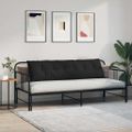 vidaXL Poduška na chrbát Čierna 180 x 50 cm Mikrovlákno