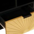 vidaXL TV skrinka Čierna a zlatá 100 x 33 x 46 cm Kompozitné drevo