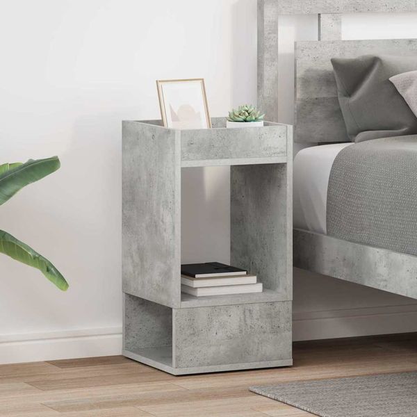 vidaXL Koncový stôl 2 pcs Betónová šedá 30 x 30 x 56 cm