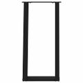 vidaXL Nohy ku konzolovému stolu v tvare U, 2 ks, čierne, 38 x (72-73) cm, oceľové