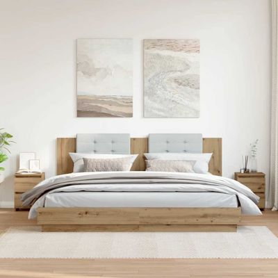 vidaXL Nočné stolíky 2 ks dub artisan 30x30x40 cm kompozitné drevo