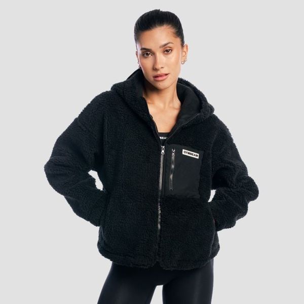 Dámska bunda Sherpa Black - GymBeam, veľkosť S