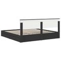 vidaXL Úložná posteľ so zásuvkou Čierna 200 x 200 cm Kompozitné drevo