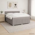 vidaXL Posteľ boxspring s matracom Sivohnedá 140 x 190 cm Látka