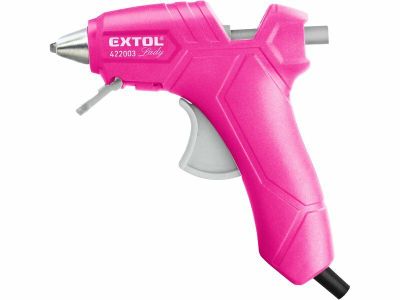 Pistole tavná lepící, Ř7,2mm, 25W, růžová EXTOL-LADY