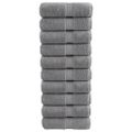 vidaXL Prémiové umývacie utierky SOLUND 10 ks sivé 30x30 cm 600 g/m²