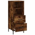 vidaXL Komoda dymový dub 34,5x34x90 cm spracované drevo