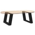 vidaXL Nohy konferenčného stolíka v tvare U, 2 ks, čierne, 40 x (30-31) cm, oceľové