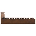 vidaXL Hydraulický posteľný rám+úložný priestor, LED, látka 180x200 cm