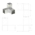 vidaXL Trámové spojky 4 ks v tvare Y 81x81 mm pozinkovaný kov