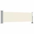 vidaXL Zaťahovacia bočná markíza na terasu 80x300 cm, krémová